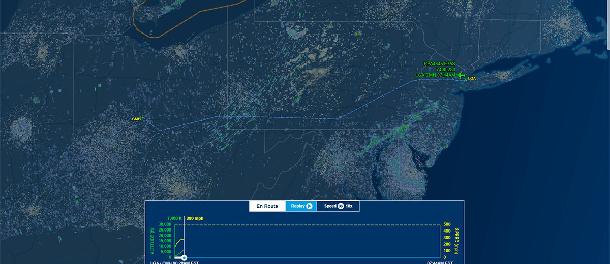 Mapa de Flightaware