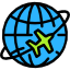 logotipo de avião do globo